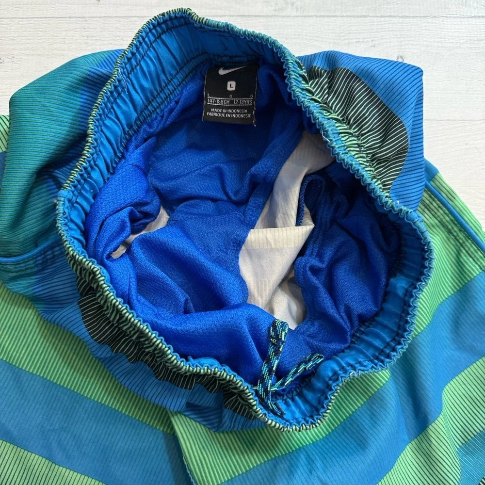 Nike boys swim shorts blue green‎ youth large